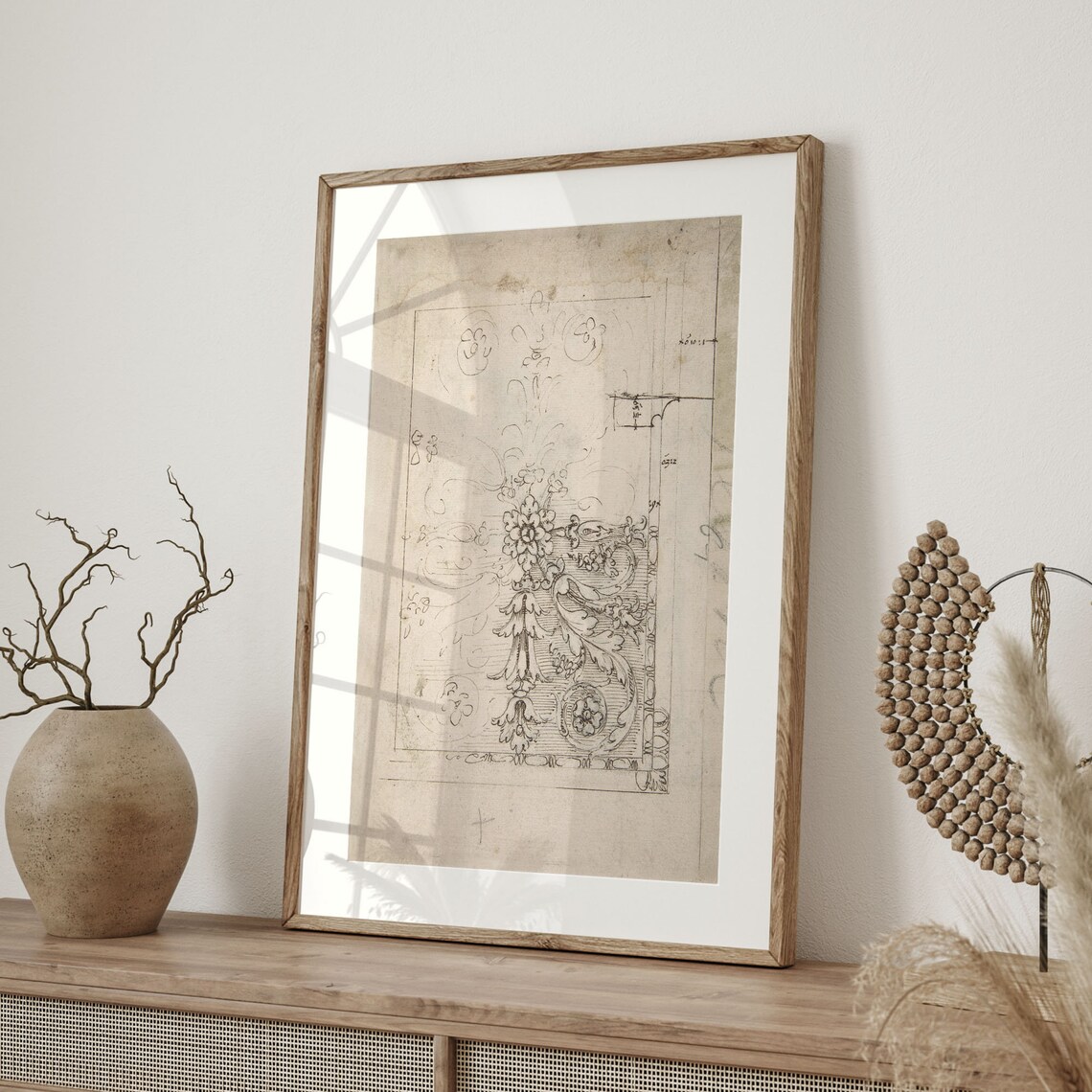 French Ceiling Plan Architectural Sketch Art Print - Image 4