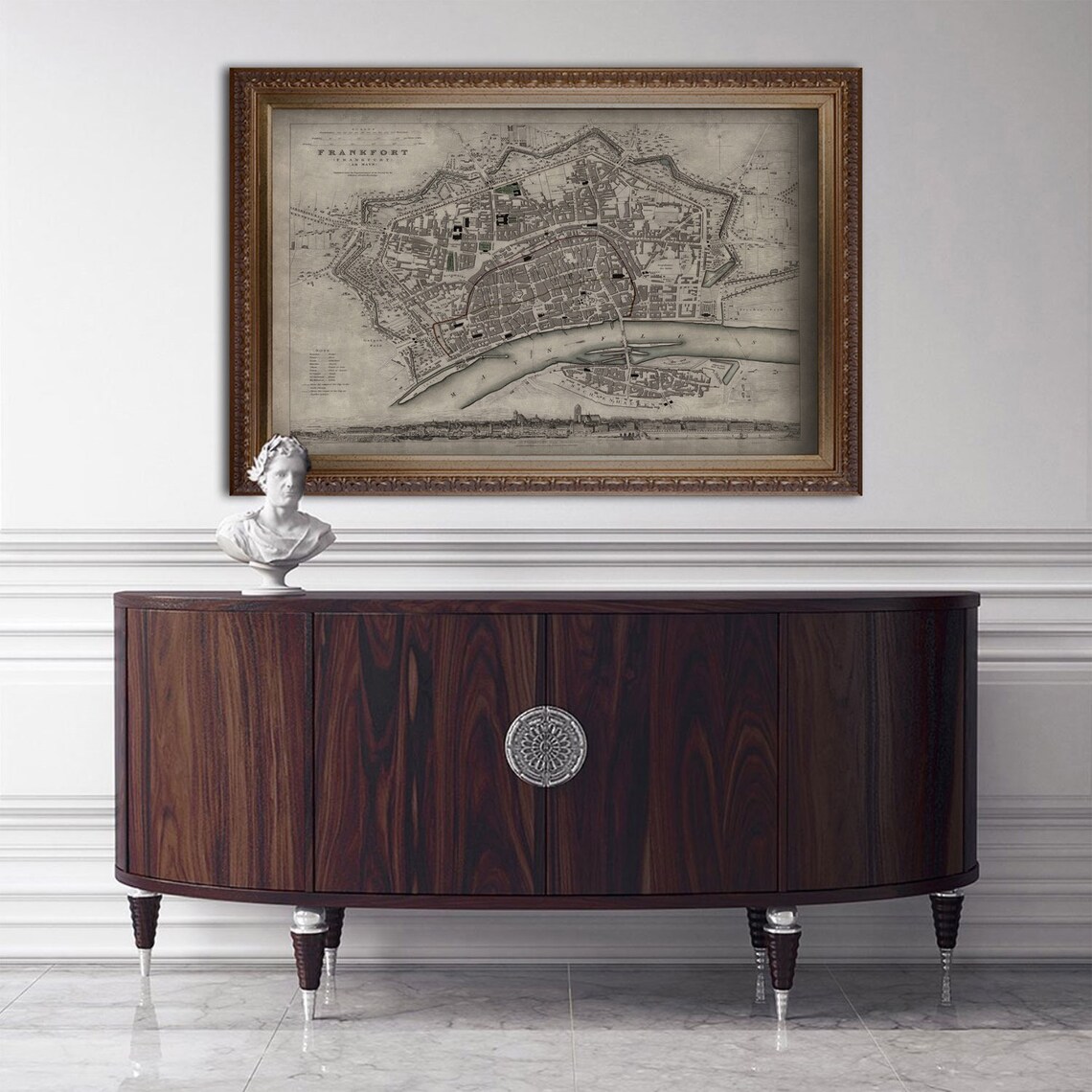 Frankfurt Vintage Map, Germany Travel Poster - Image 2