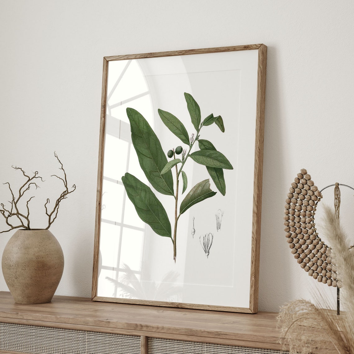 Vintage Olive Branch Botanical Sketch Minimal Kitchen Art Poster - Image 4
