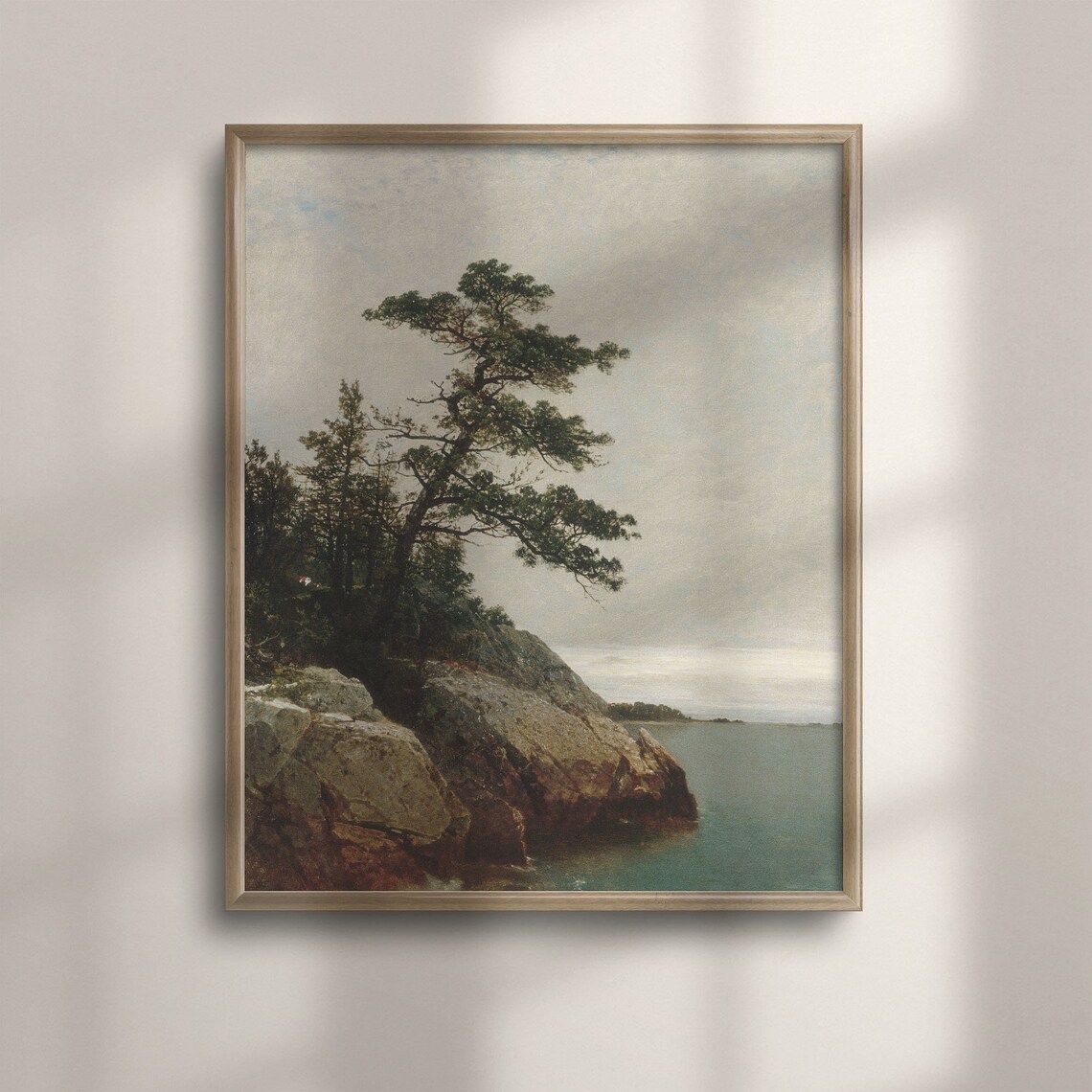 Vintage Tree Country Landscape Art Print, Farmhouse Decor