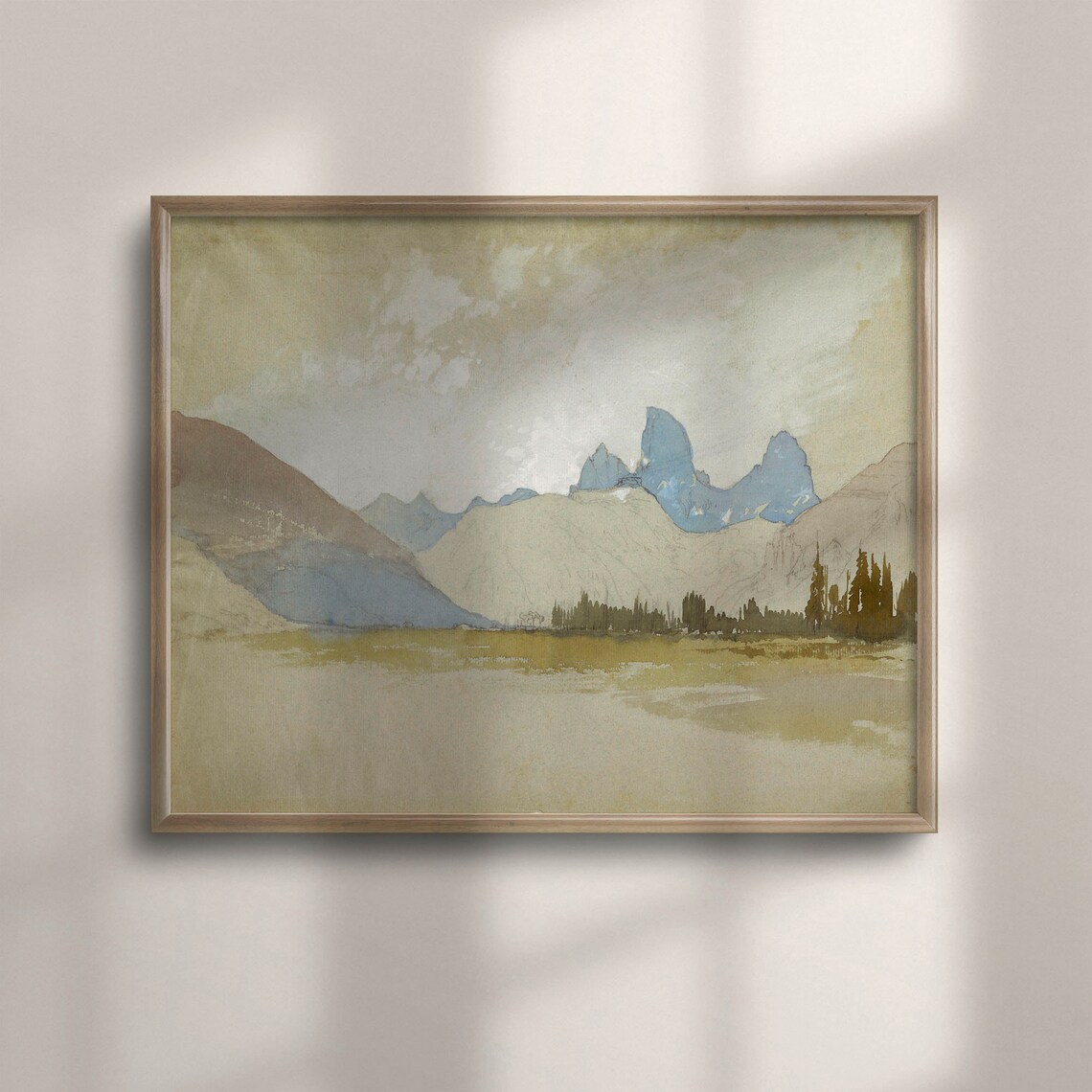 Minimalist Watercolor Landscape Art Print
