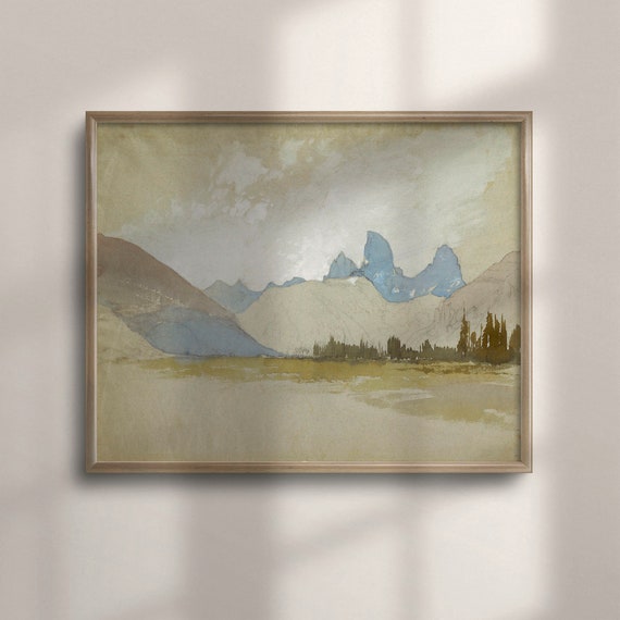 Minimalist Watercolor Landscape Art Print
