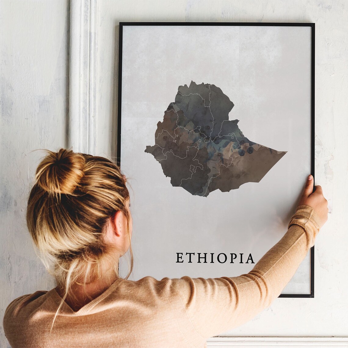 Ethiopia Vintage Style Map Print, Travel Poster - Image 3