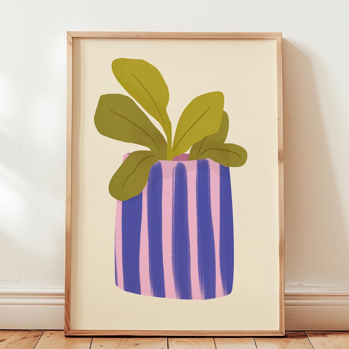 Plant Lover Art Print Botanical Wall Decor Potted Illustration Gift For Her Spring Modern Nature