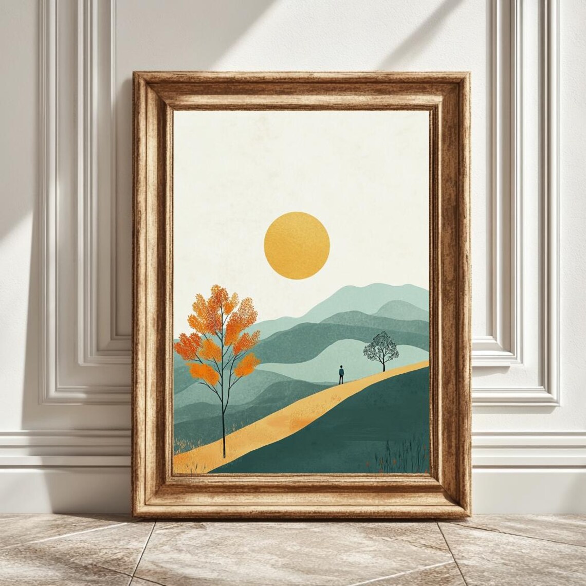 Pastel Nature Abstract, Boho Style Art Print