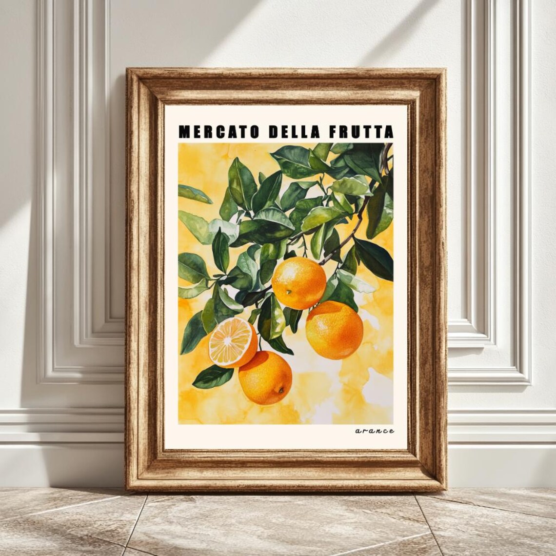 Oranges Art Print, Kitchen Wall Art
