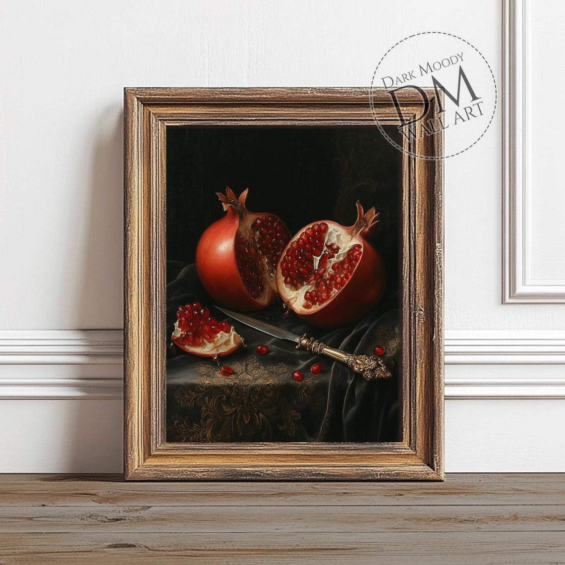 Pomegranate Wall Art Gothic Still Life Fruit Kitchen Print