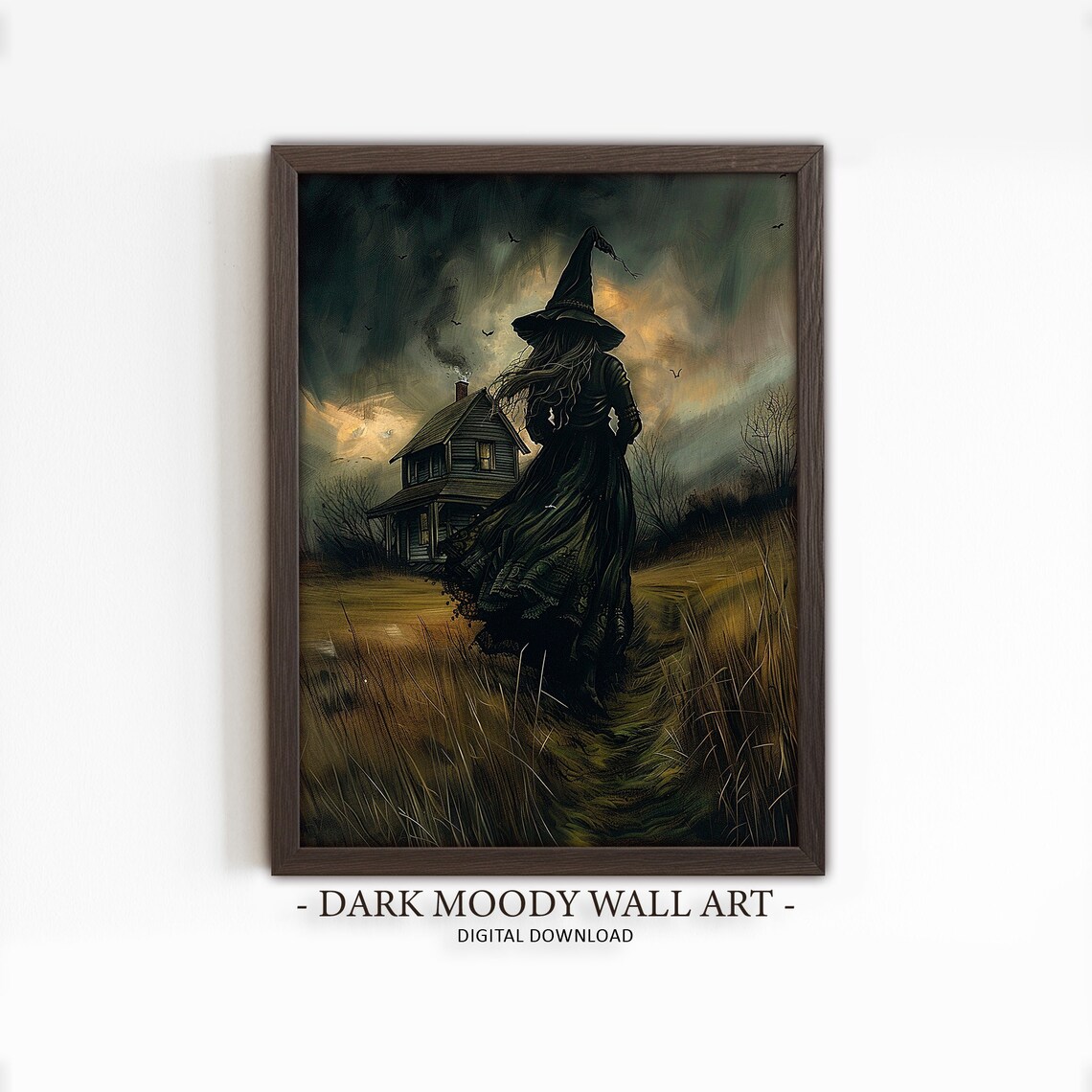 Witch House Haunted House Halloween Rustic Art Print