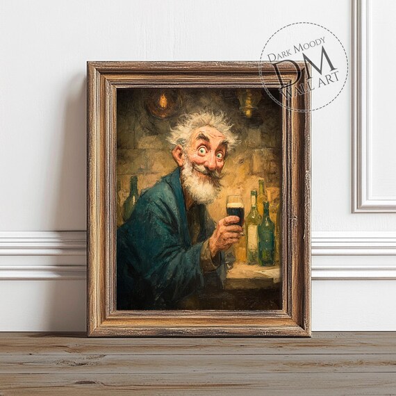 Irish Pub Portrait Wall Art Funny Beer Tavern Print
