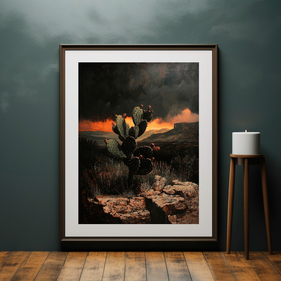 Prickly Pear Cactus, Southwest Desert Art Print - Image 4