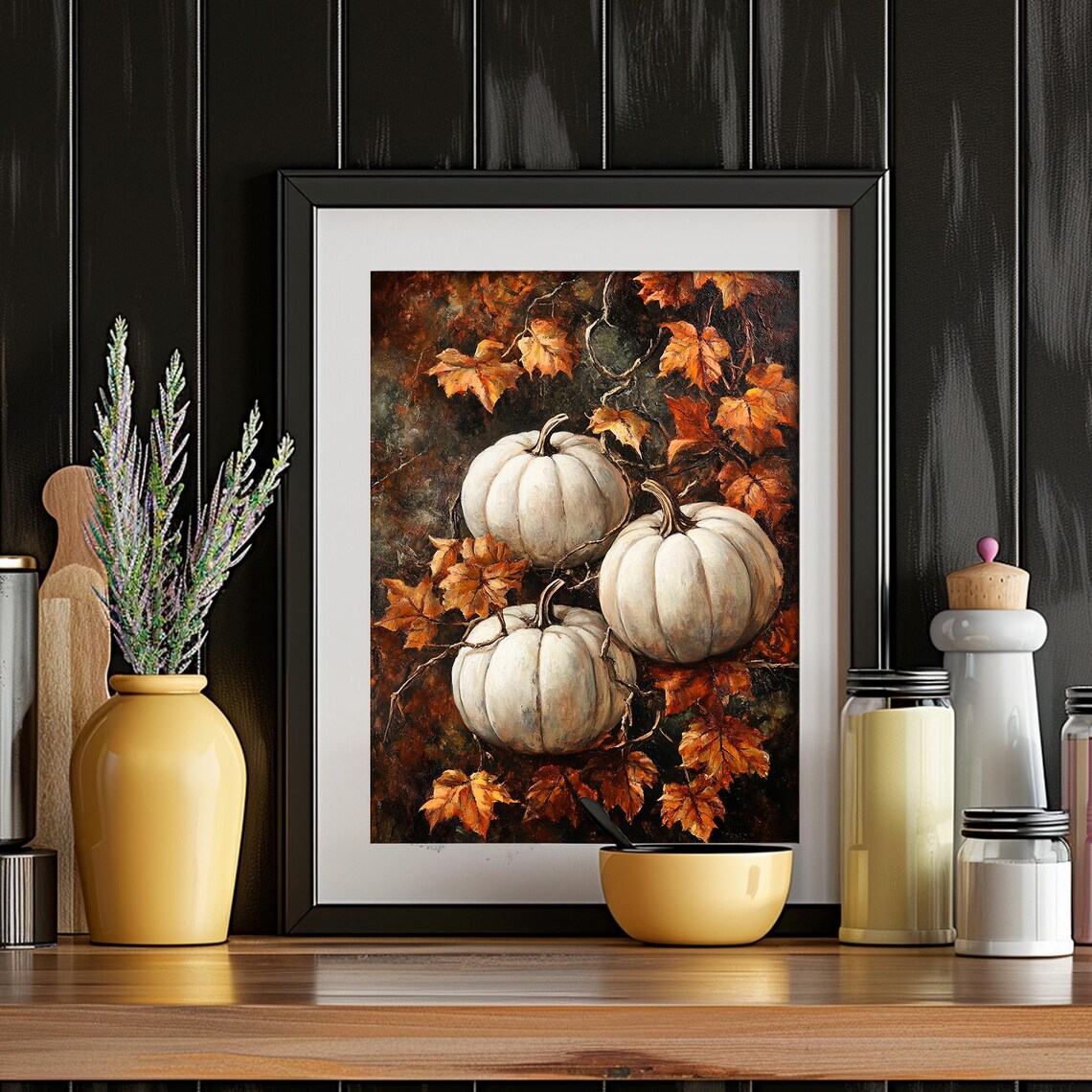 Pumpkin Painting Vintage Halloween Art Print - Image 4