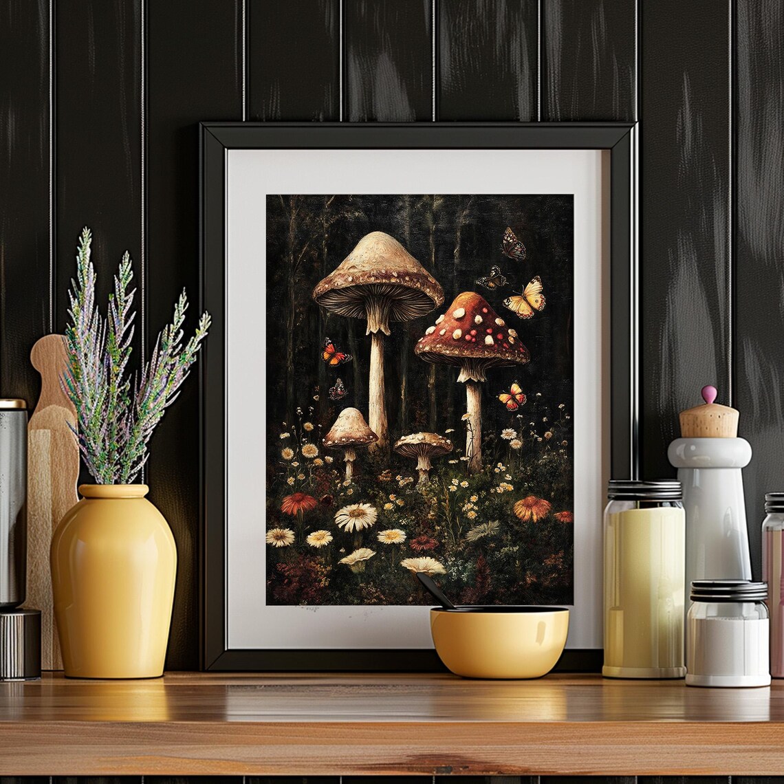 Mushroom Art Print, Dark Cottagecore Decor - Image 5