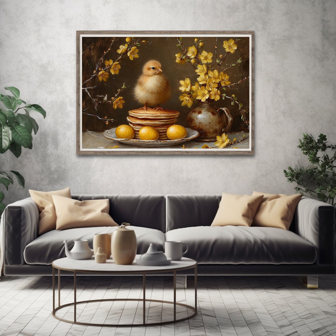 Easter Chick Prints Spring Wall Art Dark Academia Decor Moody Watercolor Painting - Image 6