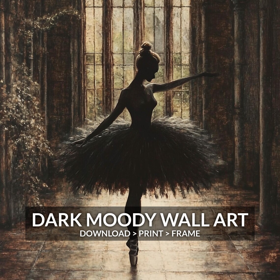 Ballerina Painting Vintage Dark Academia Art Print - Image 6
