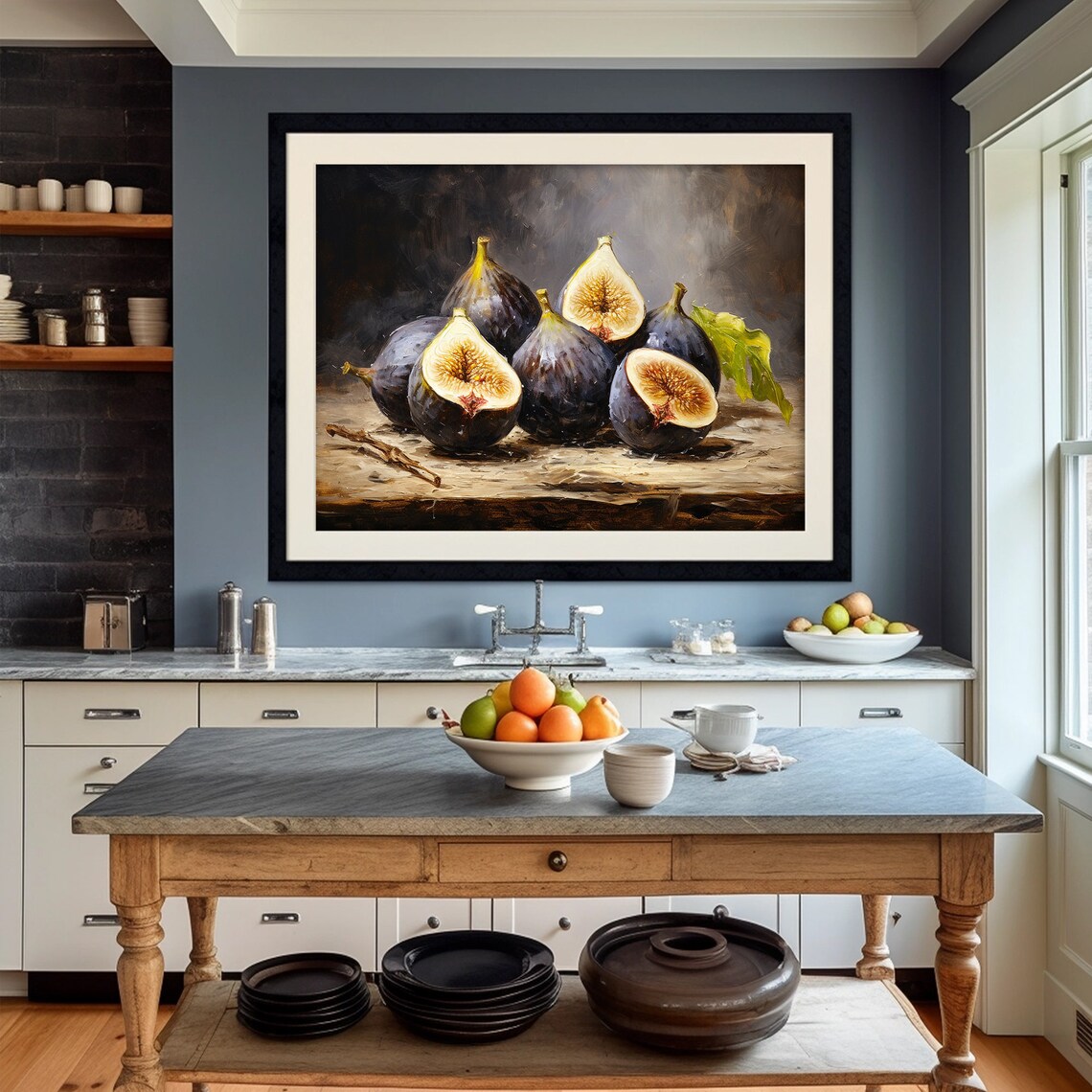 Moody Figs Vintage Fruit Still Life Art Print - Image 2