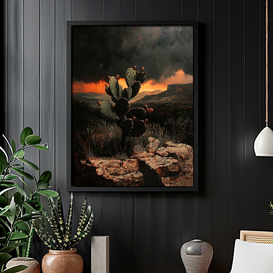 Prickly Pear Cactus, Southwest Desert Art Print - Image 5