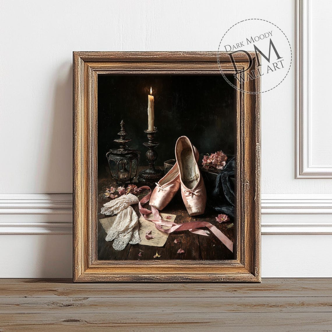Ballet Shoes Wall Art Gothic Coquette Still Life Dance Print