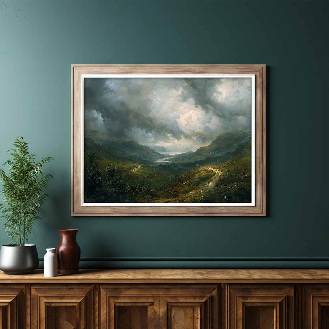 Moody Irish Landscape Art Print, Rustic - Image 6