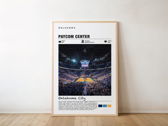 Paycom Center Oklahoma City Landmark Art Print