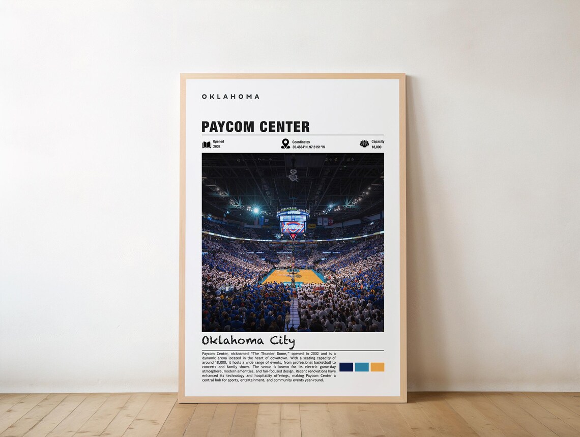 Paycom Center Oklahoma City Landmark Art Print