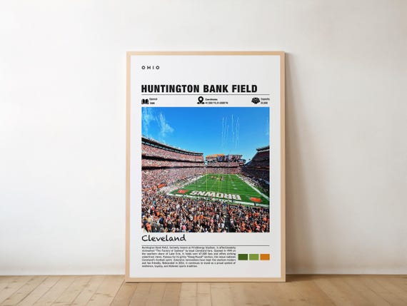 Cleveland Stadium Art Print Wall Sports Venue Decor Design Poster