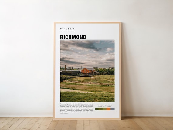 Richmond Virginia Historic Field and Railroad City Travel Poster