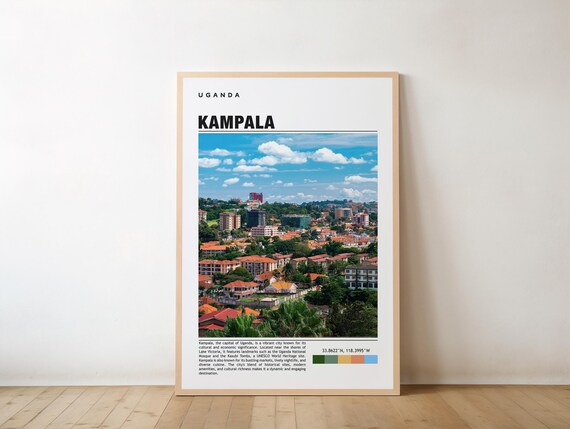 Kampala Uganda Cityscape Hills Capital City Africa Travel Poster