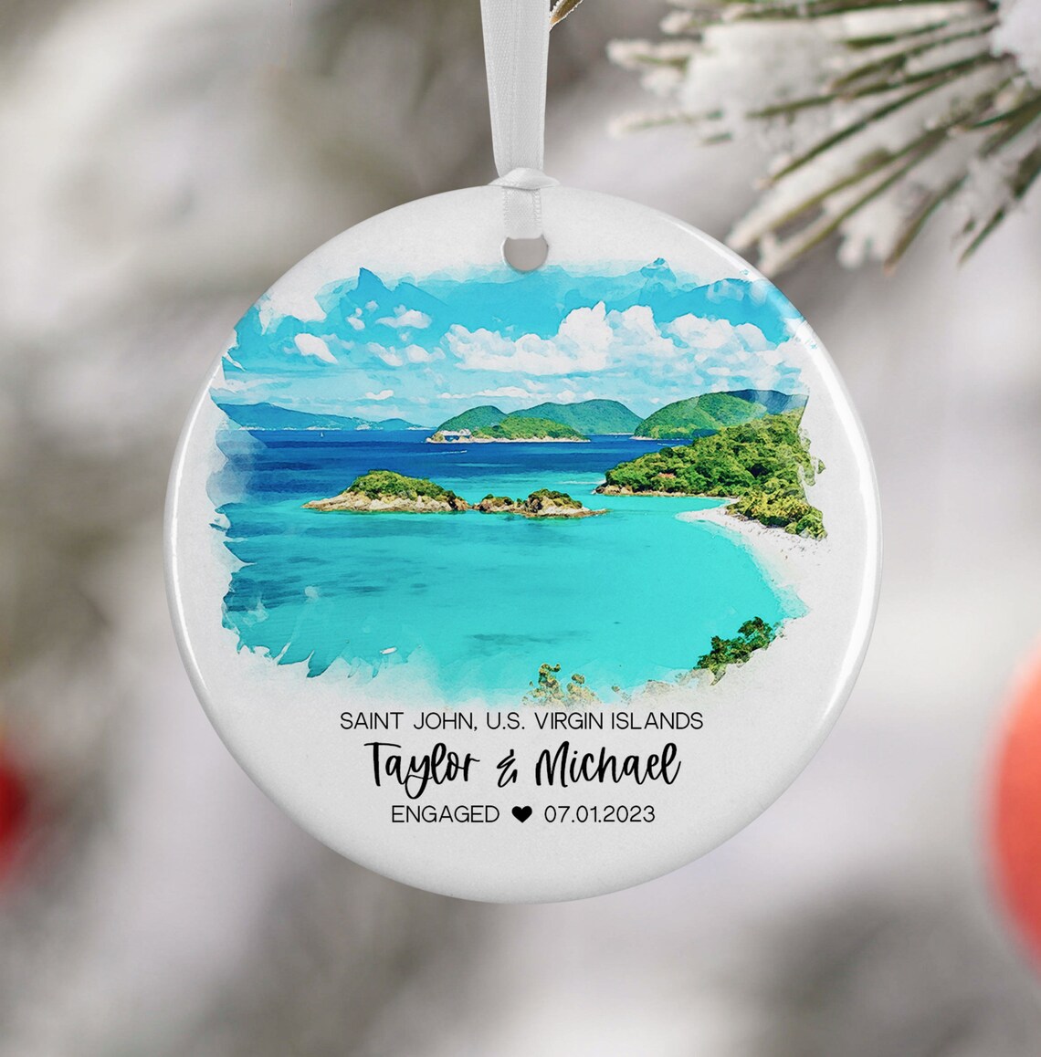 St John USVI Watercolor Travel Souvenir Art Print