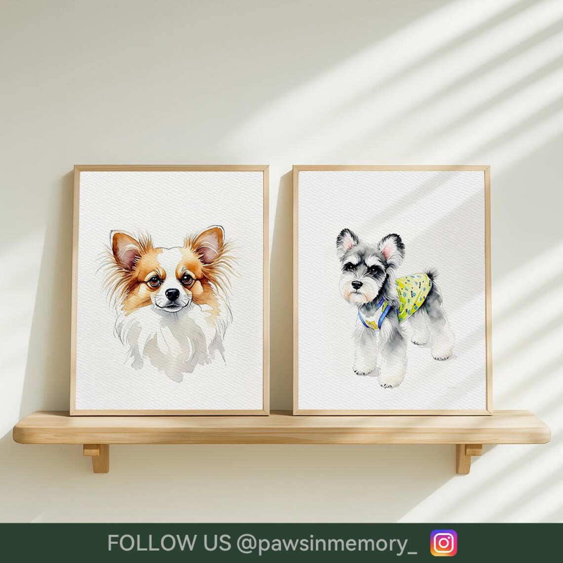 Karry the Border Collie Watercolor Custom Pet Portrait Dog Wall Art - Image 4
