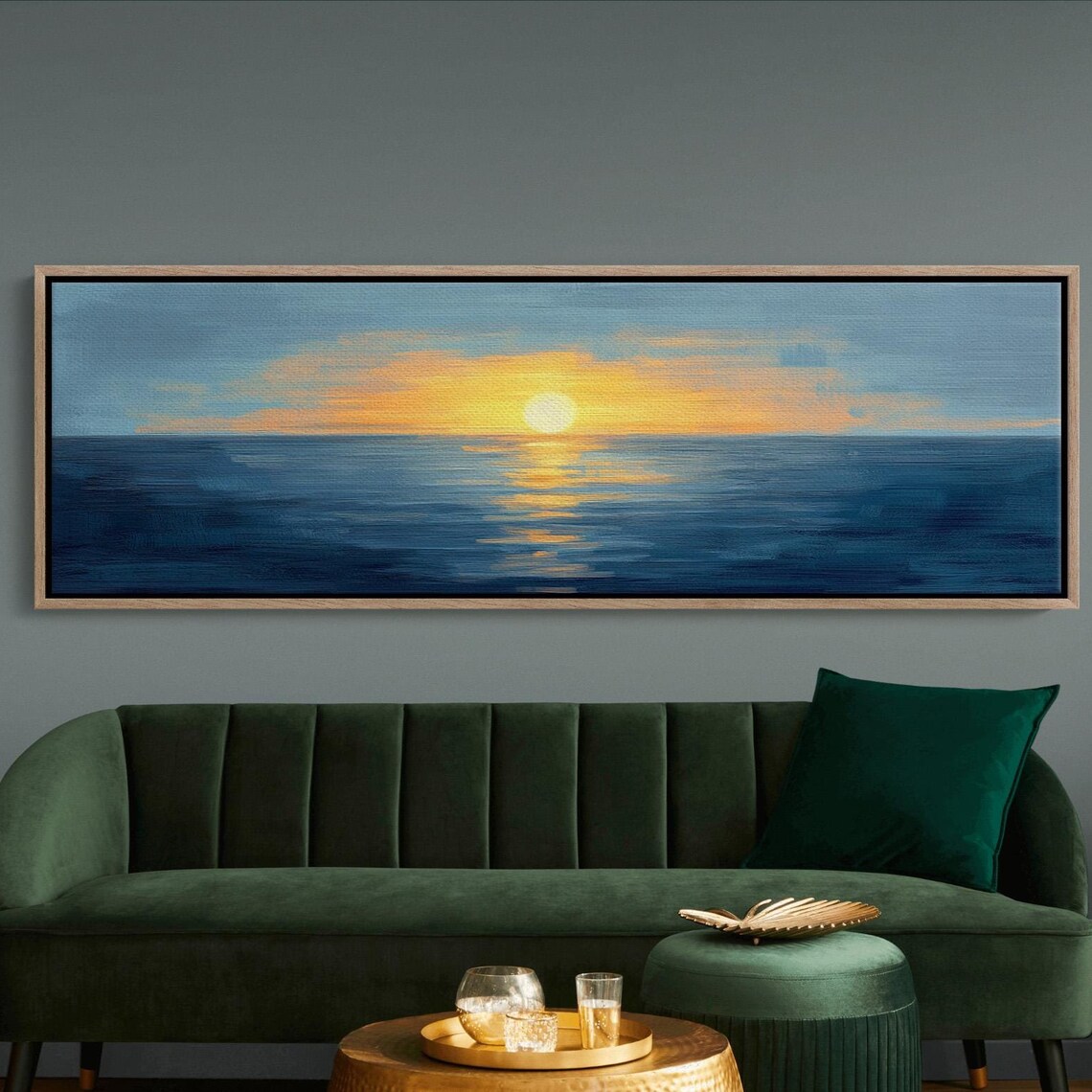 Peaceful Ocean Sunset, Tranquil Coastal Wall Art