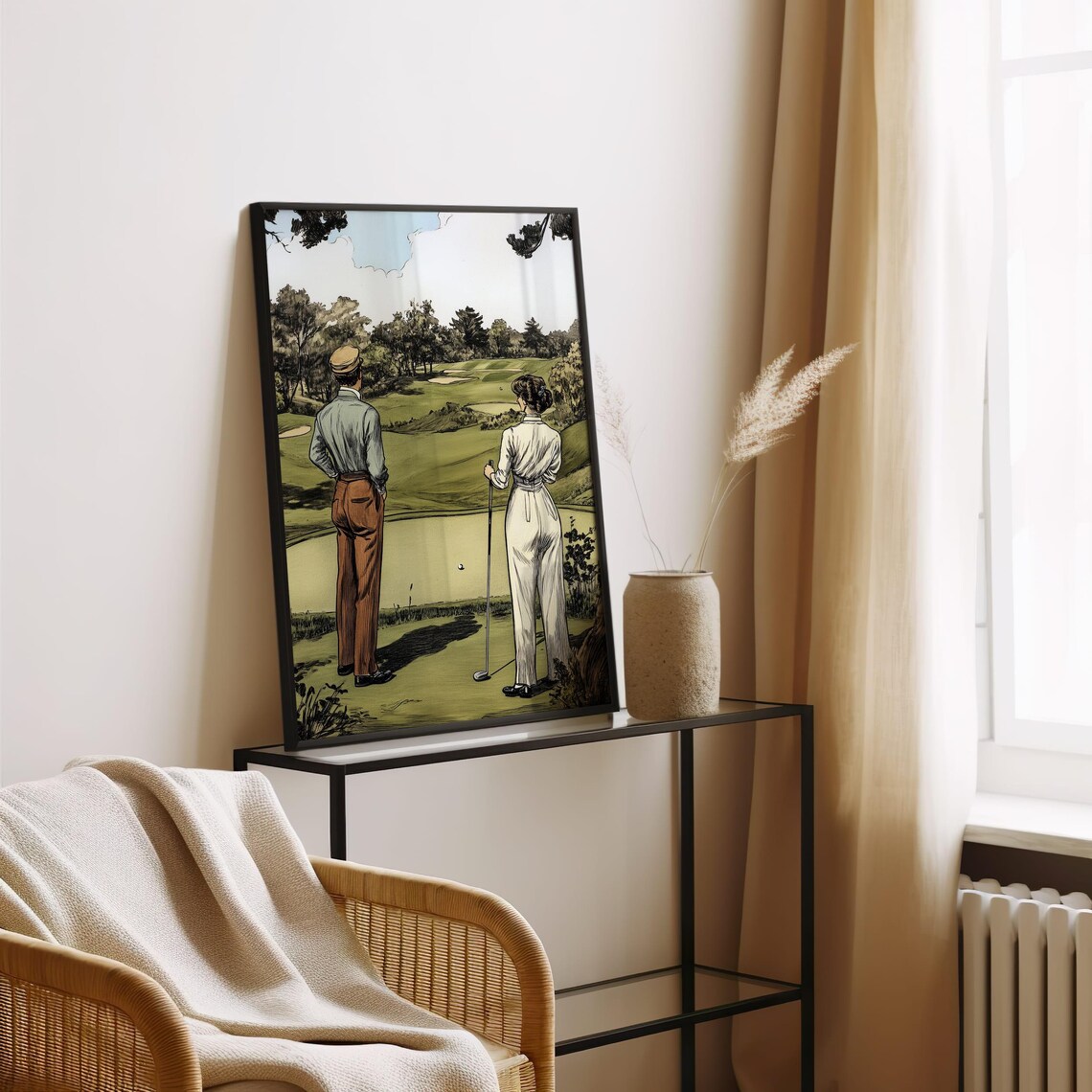 Vintage Golf Art Print, Retro Golf Course Decor - Image 8