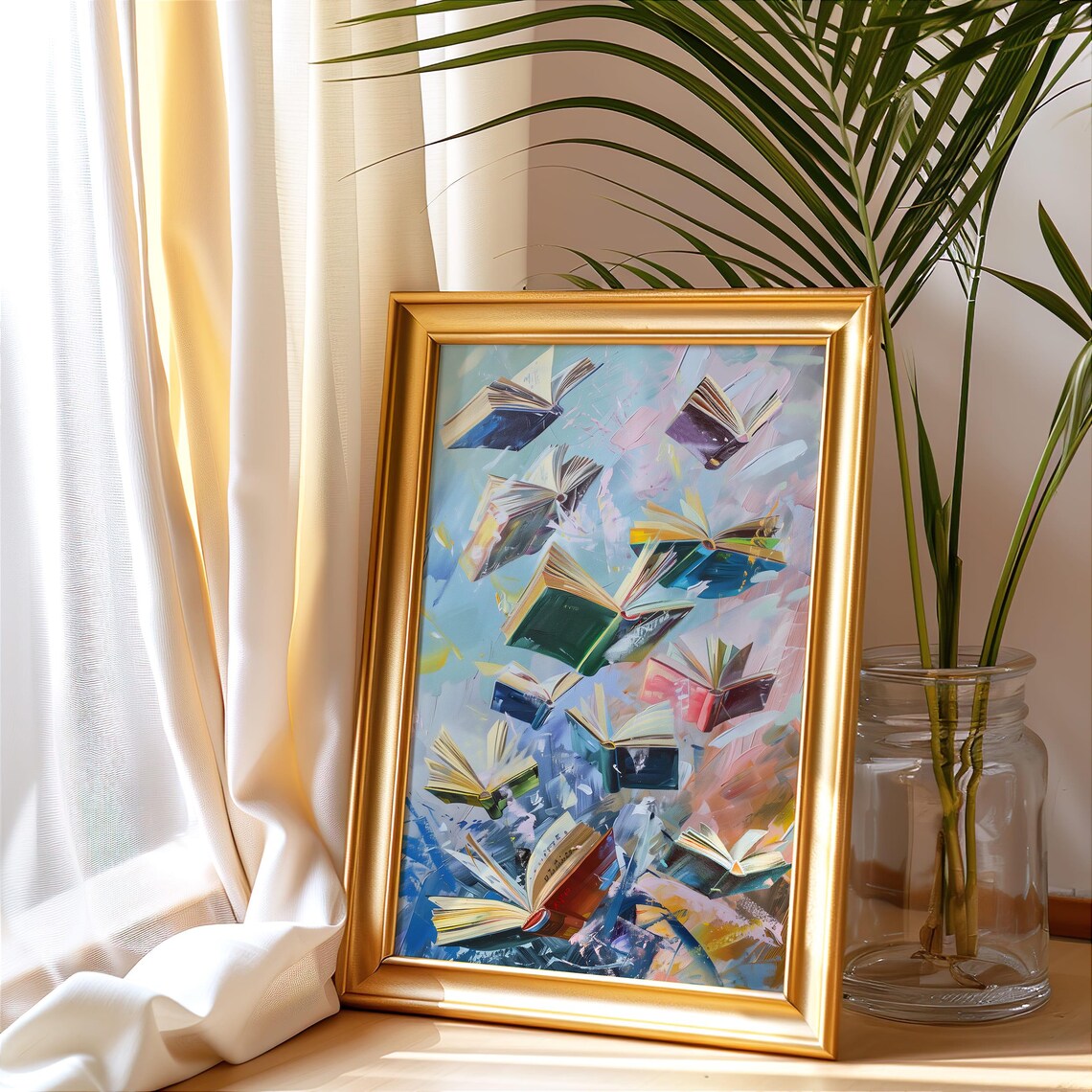 Flying Books Art Print, Vibrant Literary Decor - Image 6