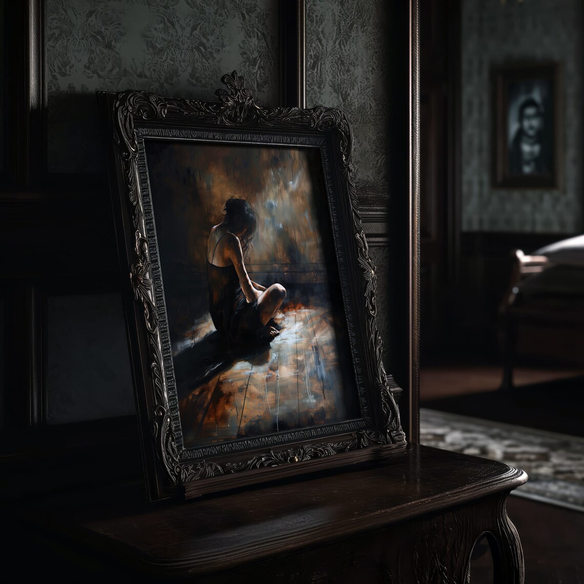 Moody Woman Art Print, Dark Gothic Home Decor - Image 5