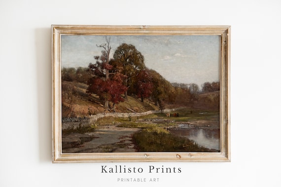 Rustic Autumn Landscape Art Print