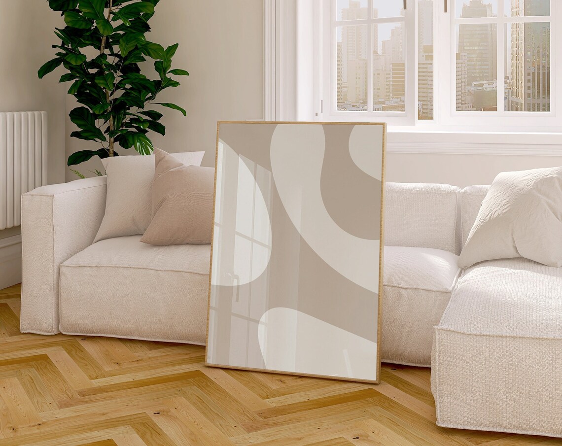 Neutral Modern Abstract Art Print, Minimalist Decor - Image 4