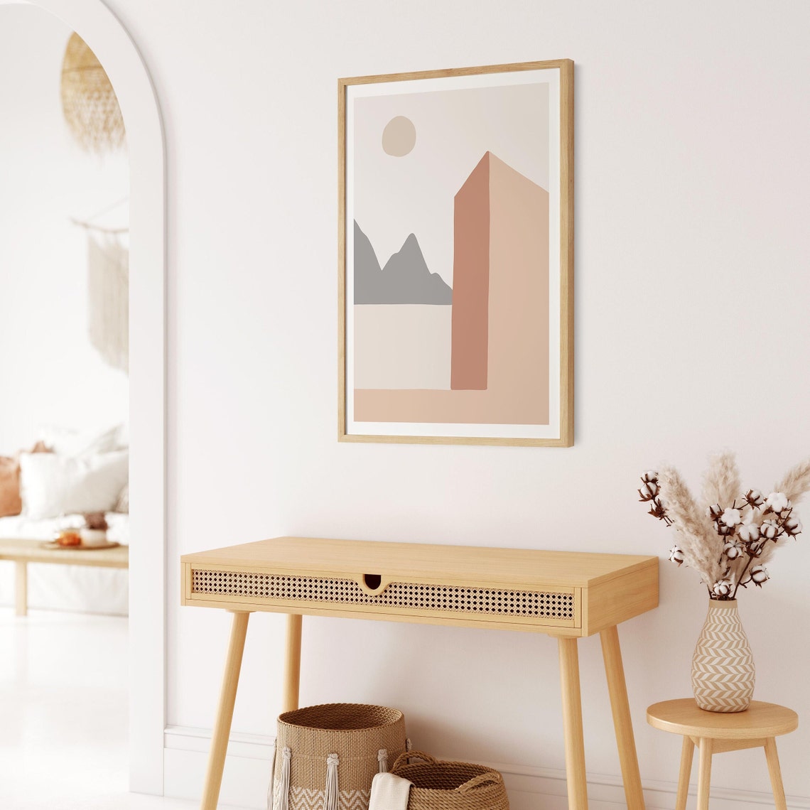 Neutral Print Boho Print Wall Art Print Beige Print Boho Wall Art Beige Wall Art Boho Neutral Wall Art Minimalist Print - Image 2