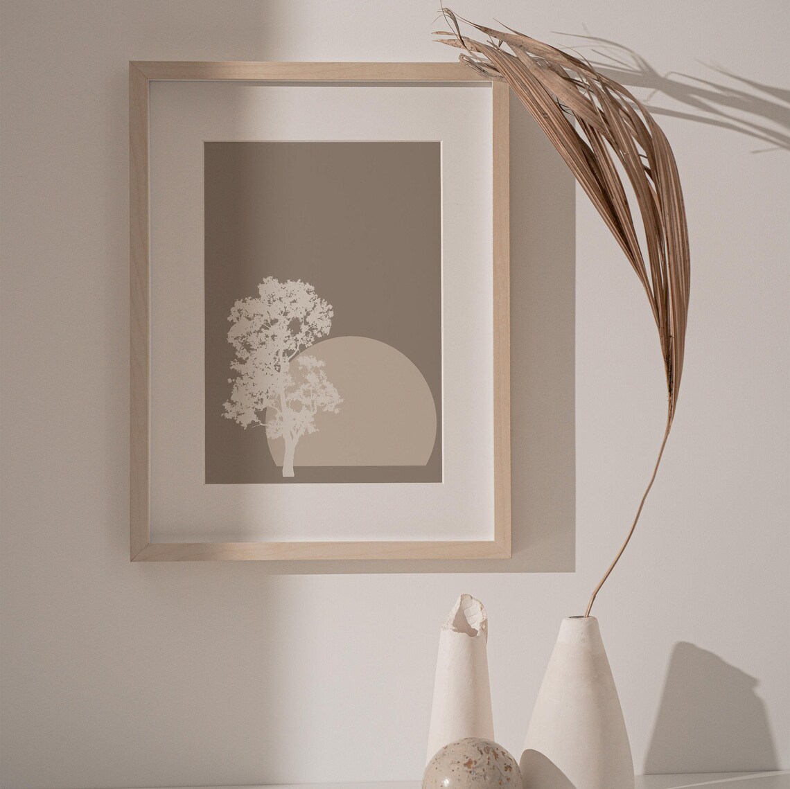 Tree Wall Art Print, Minimalist Neutral Decor - Image 2