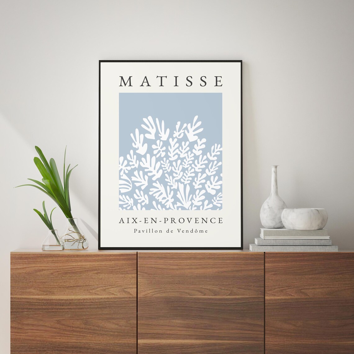 Henri Matisse-Inspired Blue Boho Wall Art Print - Image 3