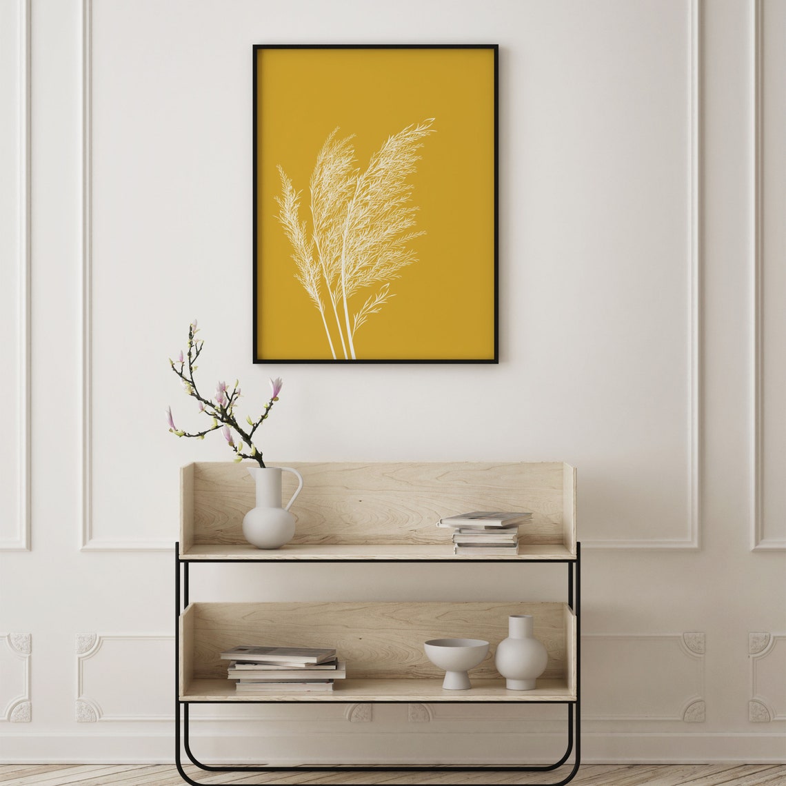Yellow Grass Minimalist Wall Art Poster Print - Image 4