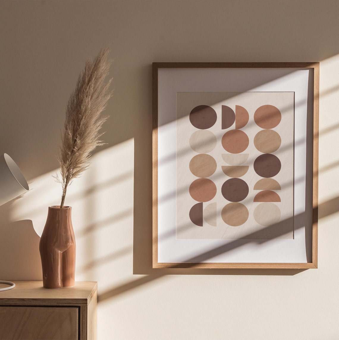 Printables Neutral Print Art Neutral Wall Art Minimalist Print Instant Circle Print Art Print Abstract - Image 4