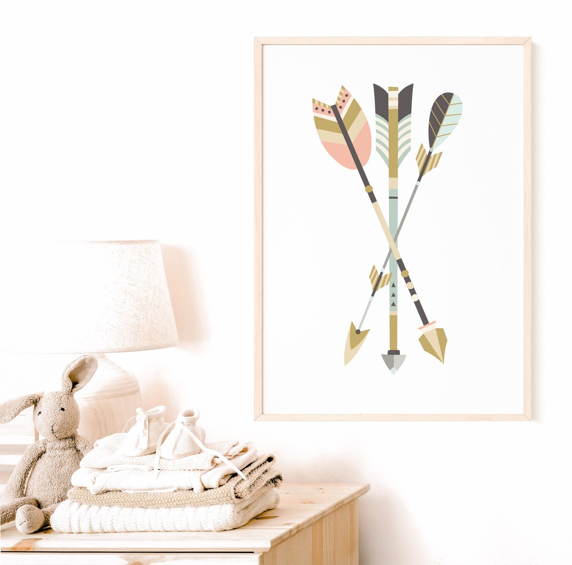 Tribal Minimalist Art Print, Scandinavian Modern - Image 2