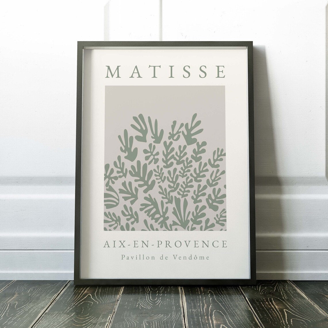 Matisse Sage Green Cut-Out Seaweed Aix-en-Provence Pavillon Poster - Image 2