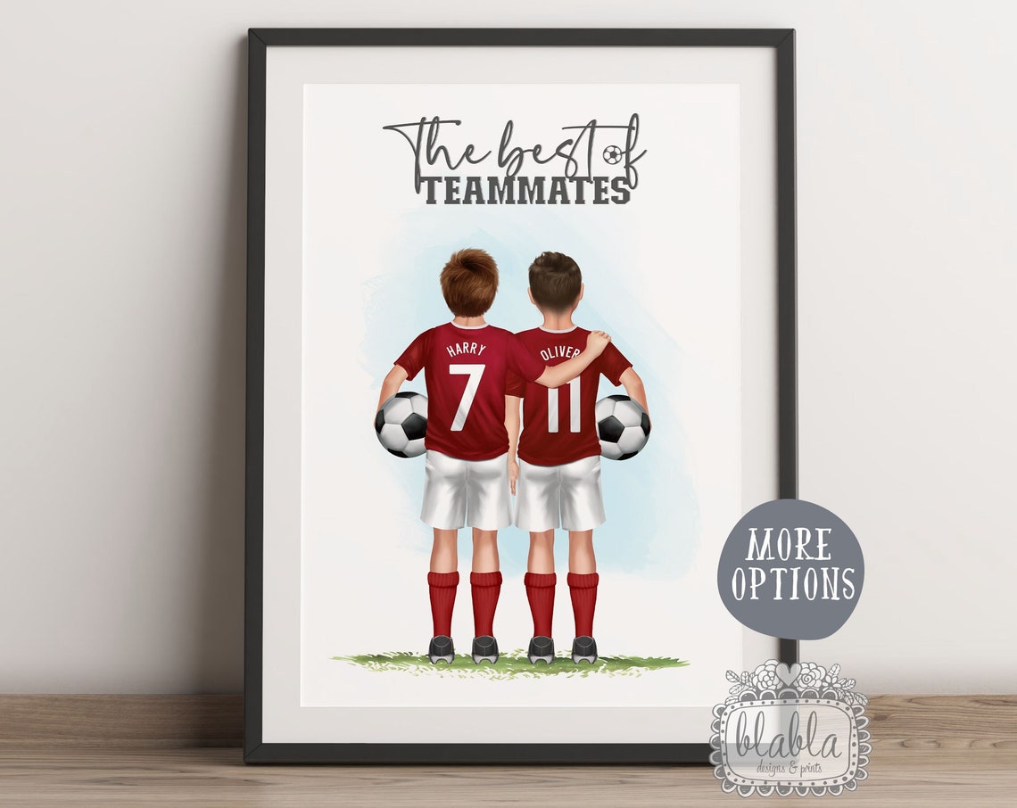 Football Best Teammates Personalised Gift Football Fan Room Decor Football Quotes Sports Gift Personalised Gift File