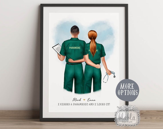 Paramedic Couple Personalised Gift Personalised Paramedic Gift Doctor Anniversary Gift Gift For Policeman Paramedic Nurse Gift