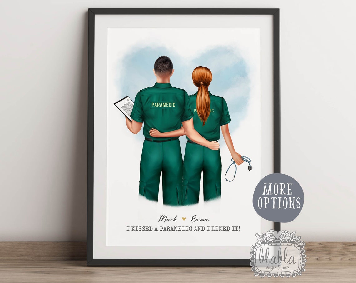 Paramedic Couple Personalised Gift Personalised Paramedic Gift Doctor Anniversary Gift Gift For Policeman Paramedic Nurse Gift