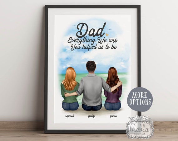 Gift For Dad Father And Daughters Print Fathers Day Personalised Gift Gift For Daddy Dad And Daughters Personalised Gift Fathers Day