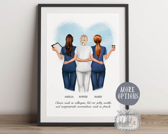Nurses Best Friends Personalised Gift Nurse Gift Nhs Best Friend Poster Personalised Nurse Print Nurse Birthday Gift Best Friends Gift