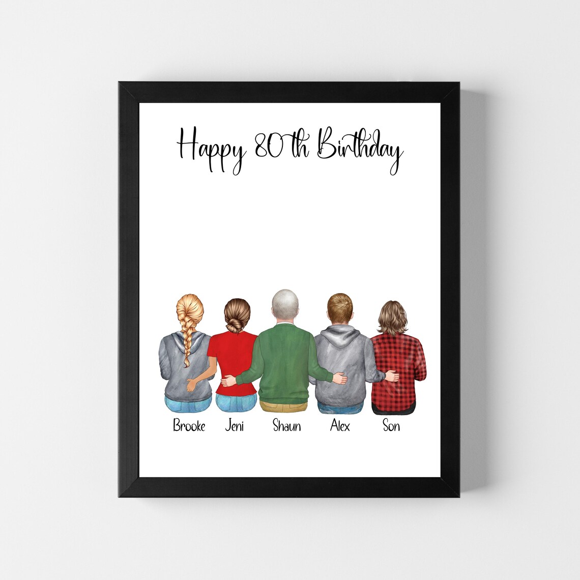 Happy 80th Birthday Gift, Gift for Dad Art Print