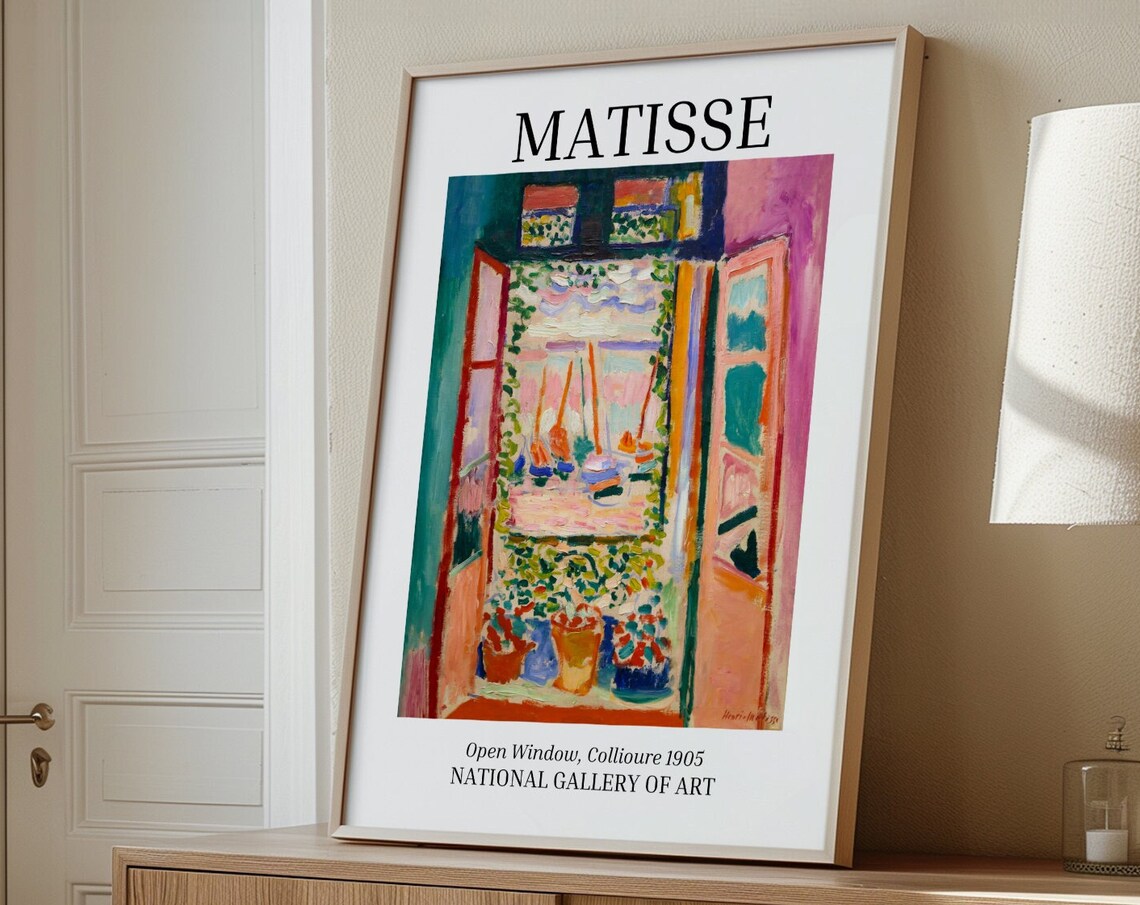 Matisse Open Window, Collioure Exhibition Vintage Art Print