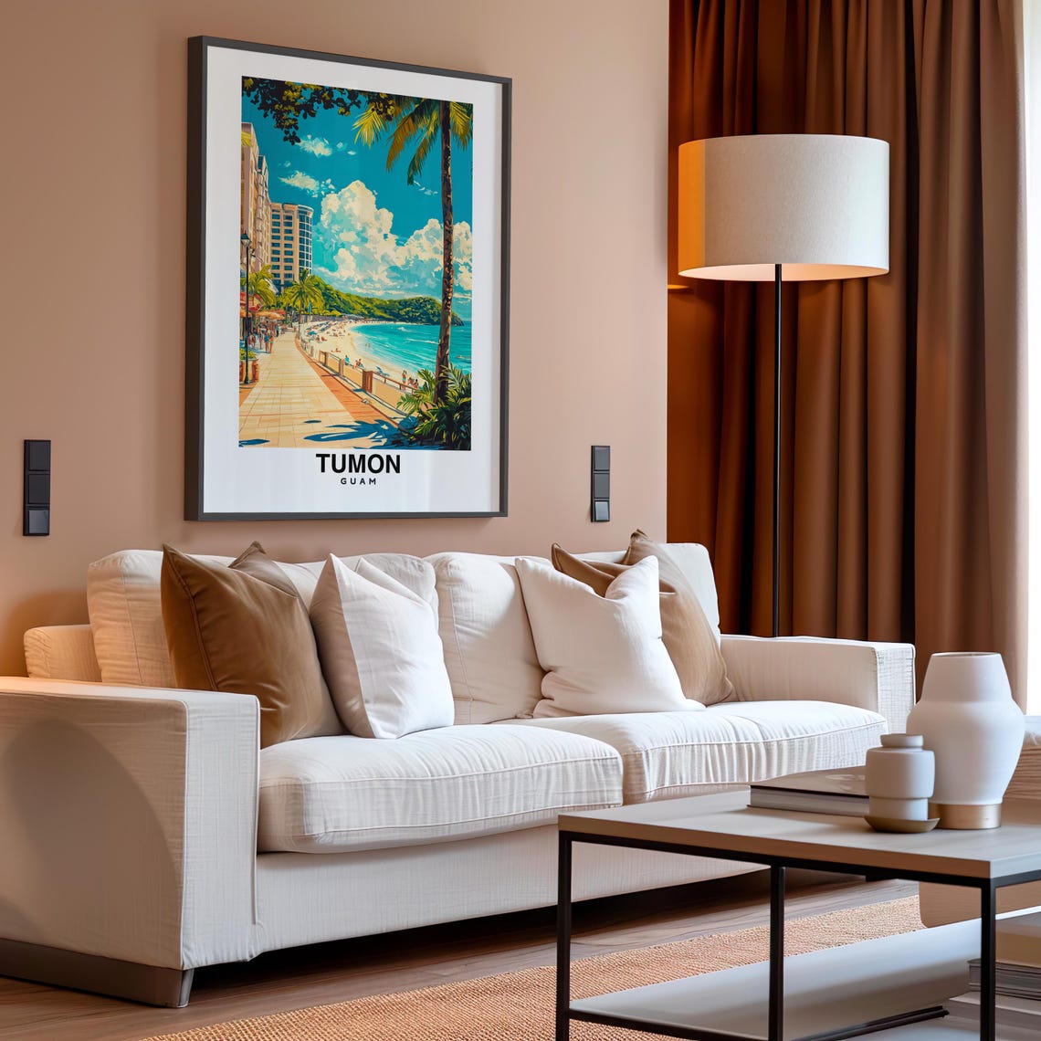 Tumon Travel Print Wall Art Tumon Guam City Print Tumon Travel Gift Tumon City Poster Travel Gift Tumon Home Decor - Image 4